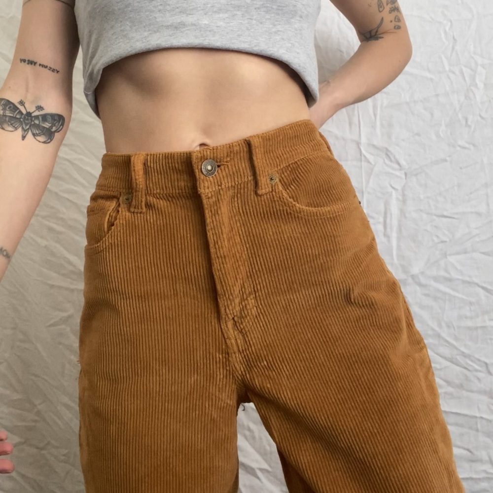 American Eagle Corduroy Stretch High Mom Jeans